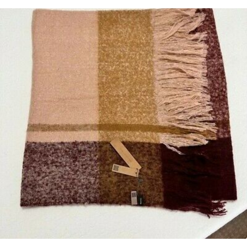 Look by M Acrylic Plaid Shawl Wrap